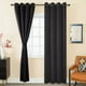 thumbnail image 2 of Nanwei Cortinas Blackout Opacasantiruido Térmico Opacas Para Estar/recámara Para 100% Poliéster De Sala Tela Impermeable Liso Y Suave 132 X 214cm En La Parte Superior Con Ojales 2 Paneles Negro, 2 of 4