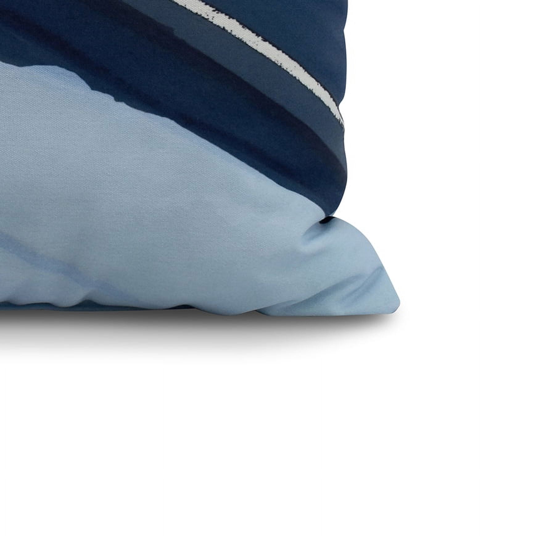 Simply Daisy, 20 x 20 inch, Boat Bow Wood , Geometric Print Pillow, Blue