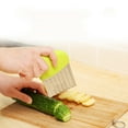 thumbnail image 4 of tredstone French Fries Cutter Vegetable Potato Chips Making Wavy Edged Fruit Slicer Kitchen Tool green 1Set, 4 of 6