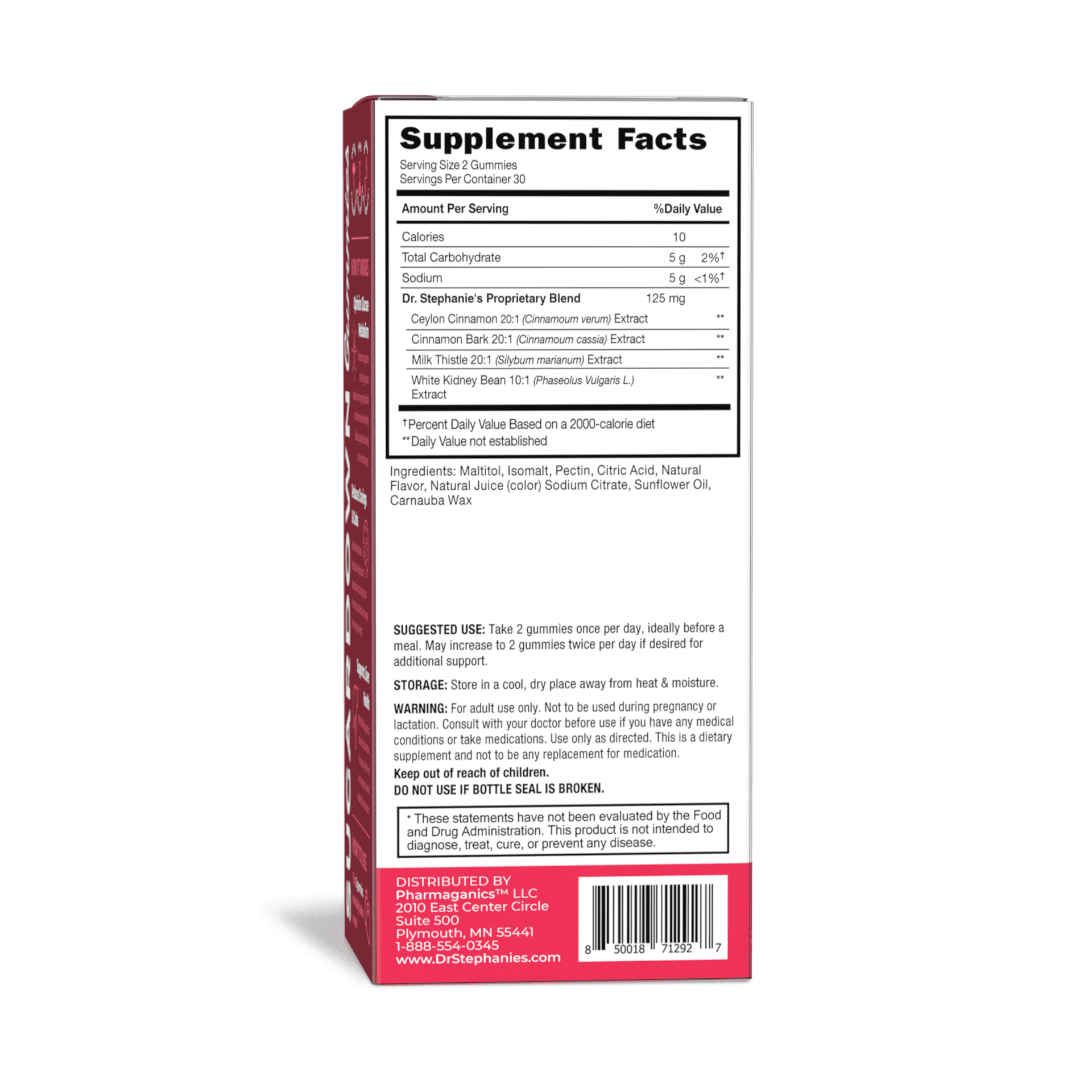 (2 pack) Dr. Stephanie’s SugarDown Gummies - Blood Sugar Gummy with Ceylon Cinnamon - For Appetite & Cravings - 60 Count