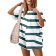 thumbnail image 3 of YDLCAFD Women Gradient Print Short Sleeve Jumpsuit Short Loose Backless Jumpsuits Rompers M, 3 of 7