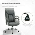 thumbnail image 4 of Vinsetto Home Office Chair Linen Fabric Computer Chair with Armrests Grey, 4 of 10