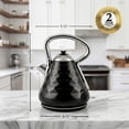 thumbnail image 6 of OVENTE Retro Electric Kettle, 1.7L Stainless Steel Tea Kettle, 1500W Fast Heating Hot Water Boiler with LED Indicator Light, Auto Shut-Off & Boil-Dry Protection, BPA-Free Teapot, Black KS755B, 6 of 8