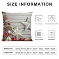thumbnail image 5 of BANET Christmas Throw Pillow Covers Fir Branches Silver Grey Balls Red Stars Square Pillow Cases for Decorative Cushion Bed Couch Sofa 18x18in, 5 of 5
