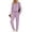 Light Purple, variant on Fantaslook Two Piece Sets for Women Fall Outfits Fashion Lounge Sets V Neck Tops Long Pants Tracksuit Vacation Travel Outfits