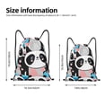 thumbnail image 2 of Disketp Panda Cute Pink Hearts Drawstring Backpack Drawstring Gym Bags Draw String Bags for Sports, Gym, Travel, Swimming, Beach-Small, 2 of 6