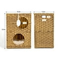 thumbnail image 4 of Topcobe Indoor Wicker Cat Condos with Rattan Ball & Cushion, Rattan Pet Bed for Kitty, Brown, 4 of 6