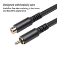 thumbnail image 3 of Bearachild Cable de extensión de Audio a hembra, elegante, Flexible, trenzado, reducción de ruido, HiFi, TV, DVR, Subwoofer, extensor de Cables de audio/vídeo 3 metros, 3 of 6