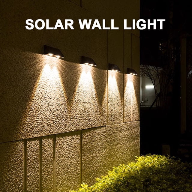 Luz De Pared Solar Led Para Exteriores La luz decorativa de la escalera del balcón dura hasta 8H Decoración del jardín del patio de la luz del punto del patio