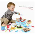 thumbnail image 4 of Kids Educational Toy Simulation DIY Birthday Cake Model Kitchen Pretend Play Cutting Fruit Food Toy for Toddler Children Gift, 4 of 7