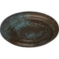 thumbnail image 3 of Ekena Millwork 12 5/8"OD x 1 1/8"P Federal Roped Small Ceiling Medallion (Fits Canopies up to 6"), Hand-Painted Bronze Blue Patina, 3 of 7