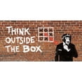 thumbnail image 3 of Masterfunk Collective 14x9 Black Modern Framed Museum Art Print Titled - Think outside of the box, 3 of 5