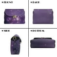 thumbnail image 5 of KUIFORTI Purple Butterfly Crossbody Bag for Women Trendy Hard-Wearing Small Shoulder Bag Ladies Handbag Leather Purse Shoulder Bags with Chain Strap for Work Shopping, 5 of 7