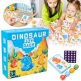 thumbnail image 1 of Dinosaur Game Cards Cards Brainer Educational Toys Learning Activities For Ages 3 4 5 6 Preschool Education, 1 of 9