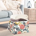 thumbnail image 3 of Yayeee Collapsible Cube Storage Bin with Lid Fabric Closet Decorative Basket with Handles, Red Flowers Pattern, 3 of 7