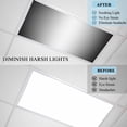 thumbnail image 4 of Black Ombre Fluorescent Light Covers, Black Grey White Gradient Modern Abstract Art Magnetic Light Covers for Ceiling Lights, Fluorescent Ceiling Shade for Classroom Bedroom Office 4x2Ft x 2PCS, 4 of 8