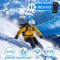 thumbnail image 2 of brewene Mini Action Camera 4K WiFi with 64GB Sports Camera POV Body Waterproof Camera for Vlogging,Skiing,Cycling,Helmet,Travel, 2 of 8