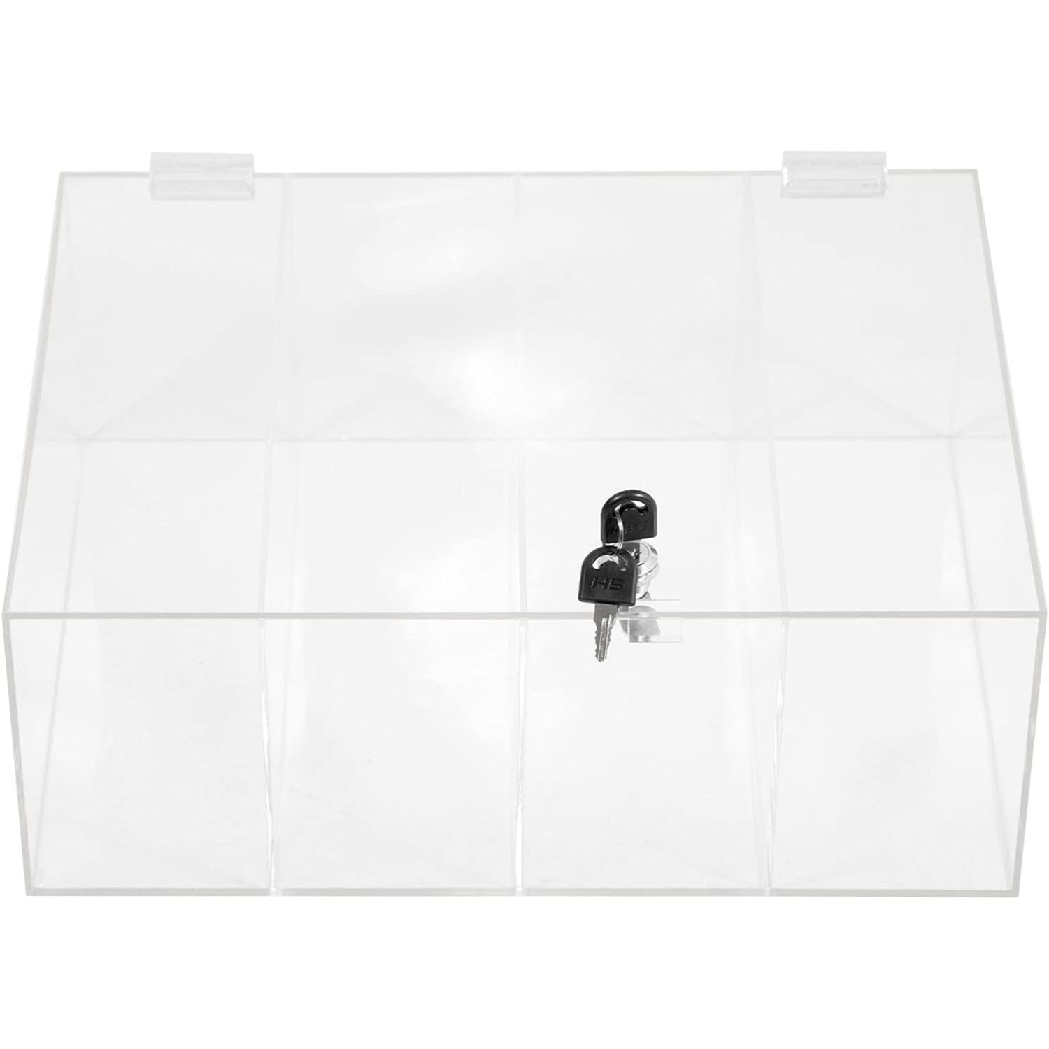 Bilot Showcase, 4 Layer Square Countertop Display Case w/Lock Display