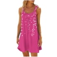 thumbnail image 2 of Ovzne Robes d'Été pour Femmes Robe pour Femme Mode Robe Décontractée Sans Manches Imprimée Robe pour Femmes Imprimée Liquidation, 2 of 5