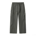 thumbnail image 5 of RYDCOT Men's Elastic Waist Drawstring Cargo Pants,Casual Loose Fit Lightweight Workwear Pants Army Green, 5 of 8