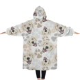 thumbnail image 2 of Oversized Wearable Blanket Hoodie,Cute Golden Retriever Sherpa Blanket Hoodie with Super Pockets,Super Warm Fuzzy Pullover for Women & Men, 2 of 6