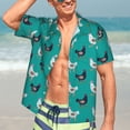 thumbnail image 5 of Lsque Funny Chicken pattern Hawaiian Shirt for Men, Unisex Summer Beach Casual Short Sleeve Button Down Shirts-XX-Large, 5 of 9