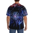 thumbnail image 7 of Goofa Glasses And Fireworks Printed Men's Casual Short-sleeved Shirt,Lightweight Breathable Button-down,Summer Casual men's top,Versatile Fashion shirt-Small, 7 of 7