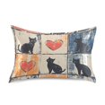 thumbnail image 7 of Yayeee Pillowcase Queen Size Set of 2 Satin Wrinkle Resistant Pillow Case, Cats and Hearts, 7 of 7