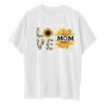 thumbnail image 4 of EQWLJWE Womens Sunflower Love Shirt Vintage Hippie Flower Nurse Mom Gift Round Neck T-Shirt, 4 of 5