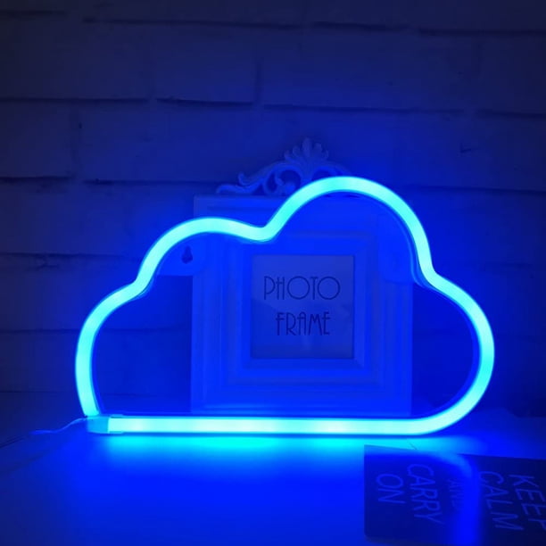 Luz de neón, letrero LED de nube, lámparas de rayos, letreros de amor, labios, lámpara, decoración de pared para Navidad, fiesta de cumpleaños, habitación infantil, sala de estar, decoración de boda (