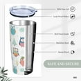 thumbnail image 4 of Winter Owls Tumbler,Owls 20oz Stainless Steel Insulated Travel Tumbler,Travel Coffee Mug with Lid and Straw Water Bottle Drink Tumbler Cups Gifts for Women Men, 4 of 6