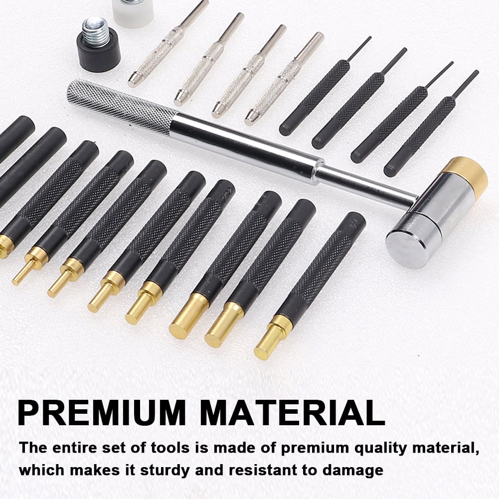Punch Tool Set,Set Sided Copper Chisel Pin Puncher Punch Tool Set Hammer Set Maintenance 21pcs Punch Copper Hammer Set Maintenance Tools Chisel Pin Puncher Set Sided Copper Hammer Set Buzhi 21pcs