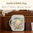 thumbnail image 7 of Xixirimido Cross White Lily Flower Print Quilted Bible Cover Bible Case for Women, Large Bible Carrying Case with Handle, Bible Study Supplies & Christian Gift for Men, 7 of 7