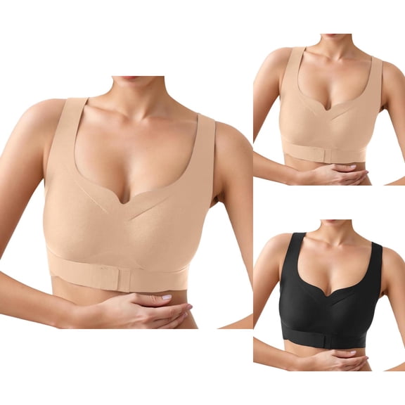 Sports Bras for Women Front Closure Push Up Shaping Bra Exercise Running Yoga Gym Athletic Bralettes Workout Bra