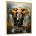 thumbnail image 2 of Designart "The Elegance Of Elephant Motion III" Animals Elephant Floater Framed Canvas Wall Art, 2 of 5