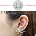 thumbnail image 5 of ZS 4 Pairs Heart Crystal Stud Earrings 316L Stainless Steel Ear Helix Conch Cartilage Piercing, 5 of 7