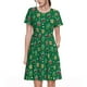 thumbnail image 1 of Easygdp Milk Tea3 para Vestido Transpirable de Mujer, Vestido Suelto de Manga Corta con Pliegues y Bolsillos para el Verano, 1 of 6