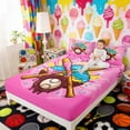 thumbnail image 4 of Erosebridal Ice Cream Drip Queen Sheet Sets, Cute Baseball Sport Bed Set for Girls, 4pcs, 1 Flat Sheet, 1 Fitted Sheet and 2 Pillowcases, 4 of 6