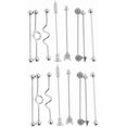 thumbnail image 1 of HUGFEGWE 16 Pcs Cambered Barbell Body Jewelry Stainless Steel Studs Screwback Earrings Screw Back Earring Belly Button Rings Bracket Accessories Navel Ring Golden Puncture Stainless CJB91-93900, 1 of 9