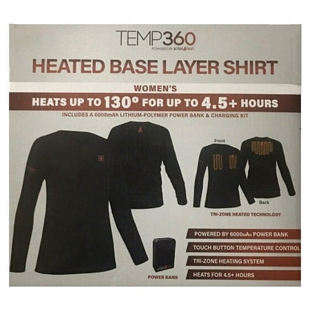 

Temp360 Women’s 5V Heated Base Layer Shirt in Black - XS