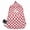 Red, variant on Women's new fashion checkered backpack casual school bag