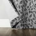 thumbnail image 4 of Sun Zero Satti Embroidered Leaf 100% Blackout Grommet Curtain Panel, 40"X84", Pearl/Gray, 4 of 8