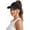 Black, variant on Women's High Ponytail Sun Visor Hat, Knitted Breathable Wide Brim UV Protection Cap, Foldable Lightweight Empty Top Sports Hat for Outdoor Running Hiking Beach Travel, White