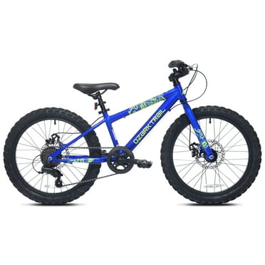 20" Ozark Trail Mountain Bicycle, 7 Speed, Fits Riders 3'11"-4'4", Child, Unisex, Blue