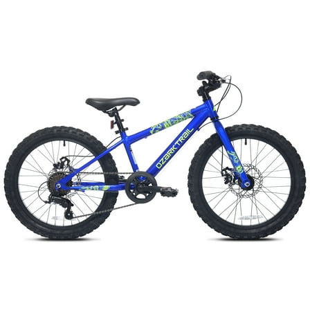 Ozark Trail 20" Mountain Bicycle, 7 Speed, Fits Riders 3'11"-4'4", Child, Unisex, Blue