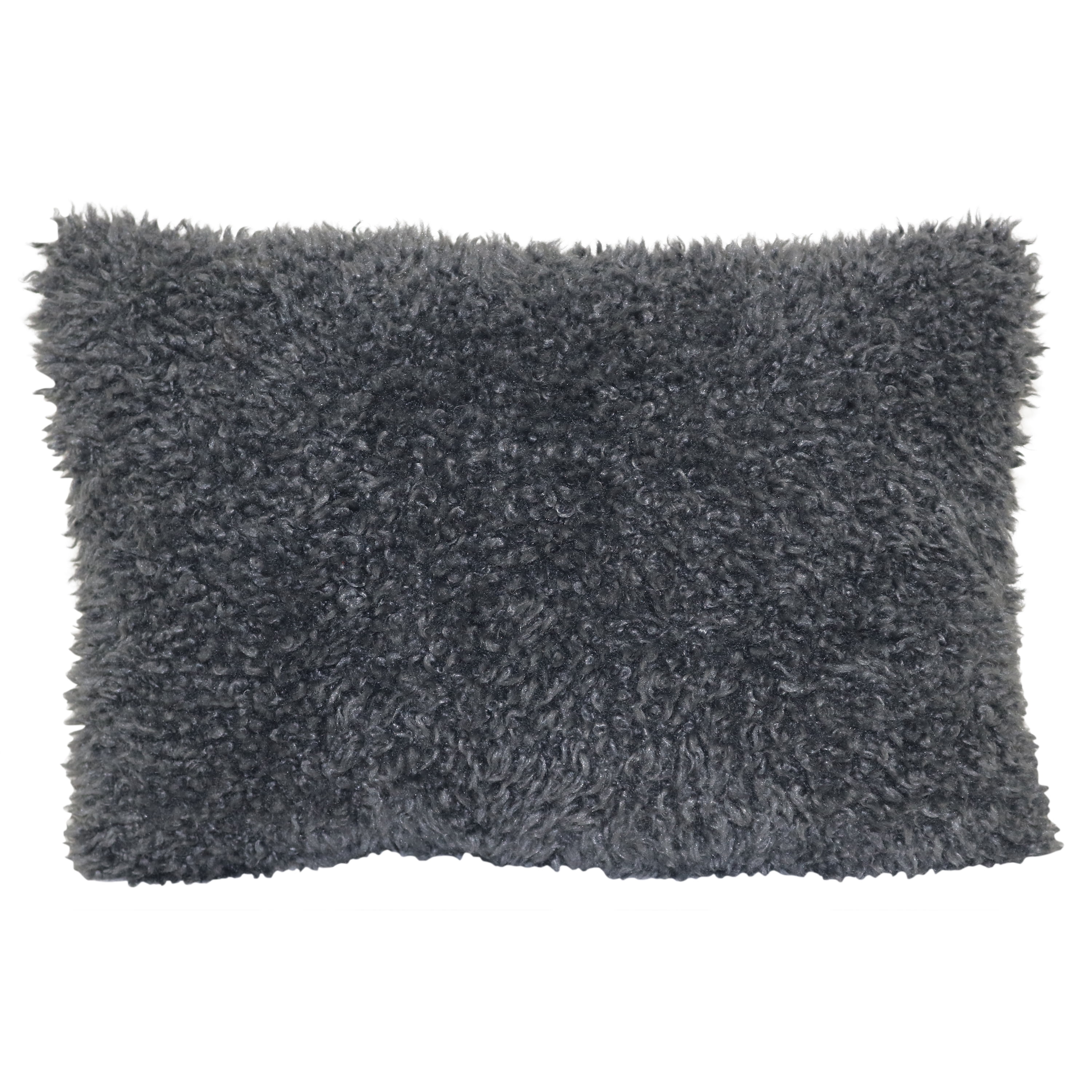 Mainstays Oblong Decorative Throw Pillow, Glacier Fur, Gray Walmart