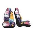thumbnail image 3 of Pofeuu Colorful Cats Pattern Art Print Automotive Car Seat Covers Flat Cloth Full Set Seat Covers,Car Seat Covers front seats for Cars Trucks and SUVs-2 PCS, 3 of 9