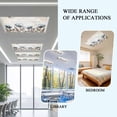 thumbnail image 6 of 4 Pack Vintage Poppy Fluorescent Light Covers for Ceiling Lights Blue Flowers Plant Magnetic Ceiling Light Covers Overhead Light Filters for Office Classroom Home, 6 of 9