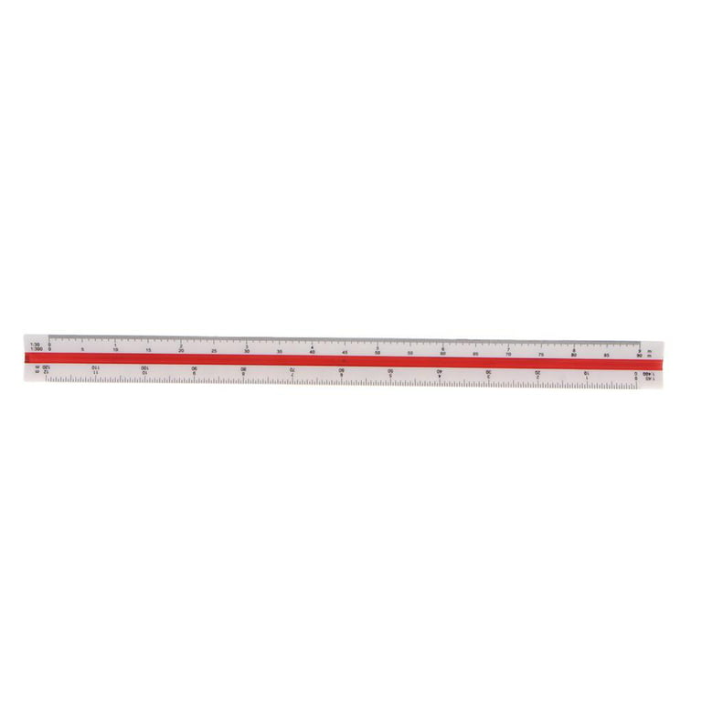 Triangular Engineer Scale Ruler Professional 30cm/12inch Metric Scale -  Solid Body Color-Coded Grooves - Enginee Mechanical Drafting Ruler 