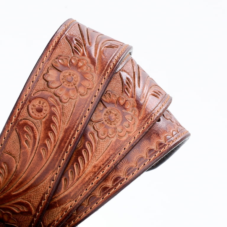 Resistance Women Western Leather Belt with Floral Engraved  display picture 3